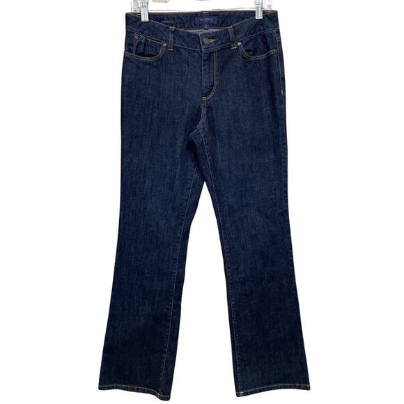 Talbots Outlet Curvy Bootcut Jeans Size 6 32” Inseam Dark Wash Denim Mid-Rise - Picture 1 of 9